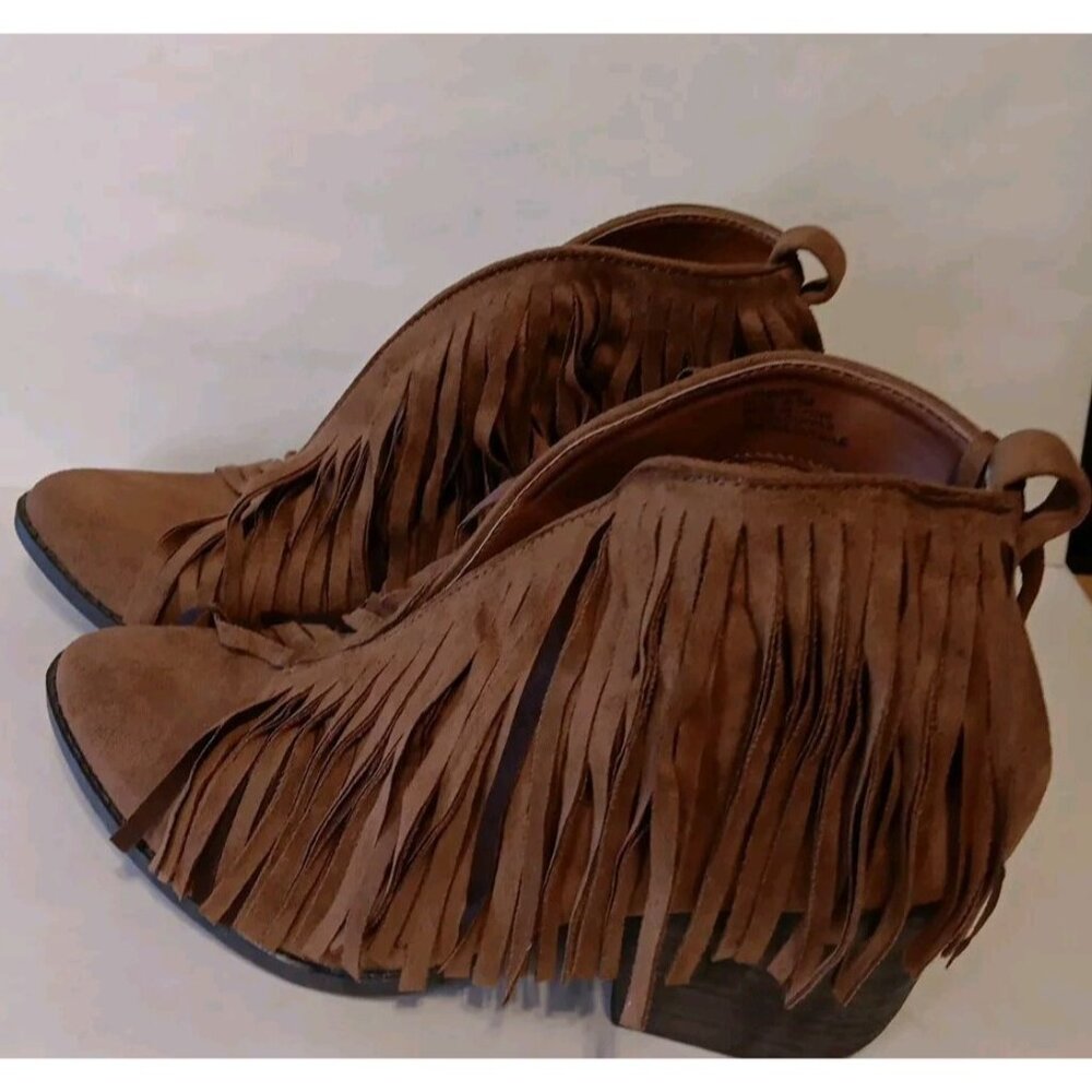 Coconuts by Matisse Ankle Boots Fringe Lombard Womens 8.5 Western Boho Chic - Picture 2 of 9